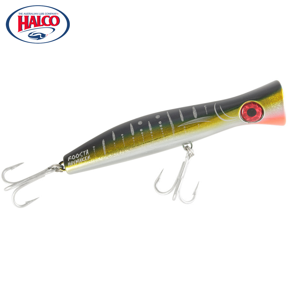 HALCO Ultimate Saltwater Topwater Popping Lure Roosta Popper 195 Haymaker