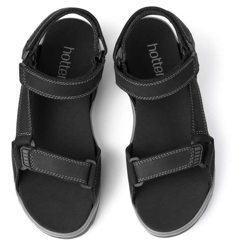 Hotter Men/'s Agile Sandal Waxed Nubuck Touch fastening Adult Sandals Casual