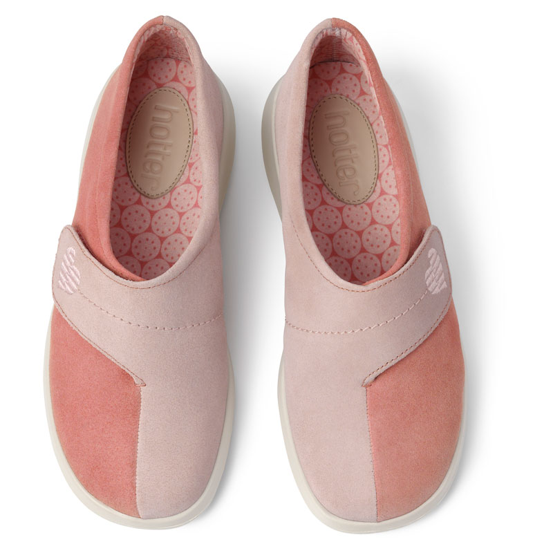 Hotter Women/'s Wrap Slipper Suede Touch Fastening Adult Slippers Casual Slipper