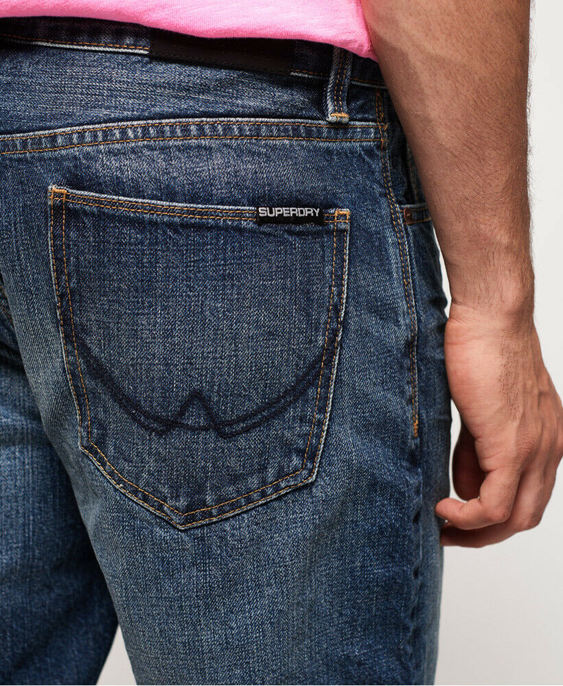 Nueva camisa para hombre Biker Pantalones De Mezclilla Hielo Lake Oscuro