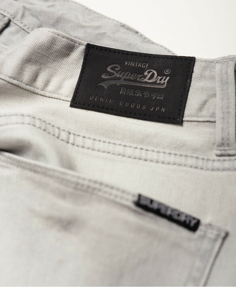 Nouvelle Chemise Superdry Biker Short Vista Gris