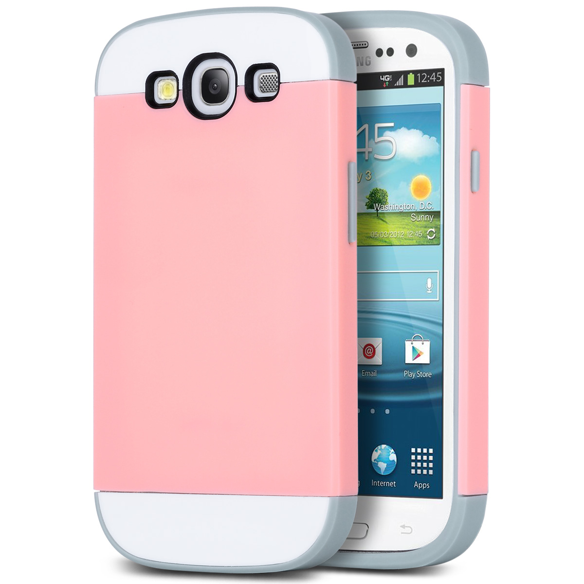Hybrid Best Impact Slim Hard Armor Case Cover For Samsung Galaxy S3 S