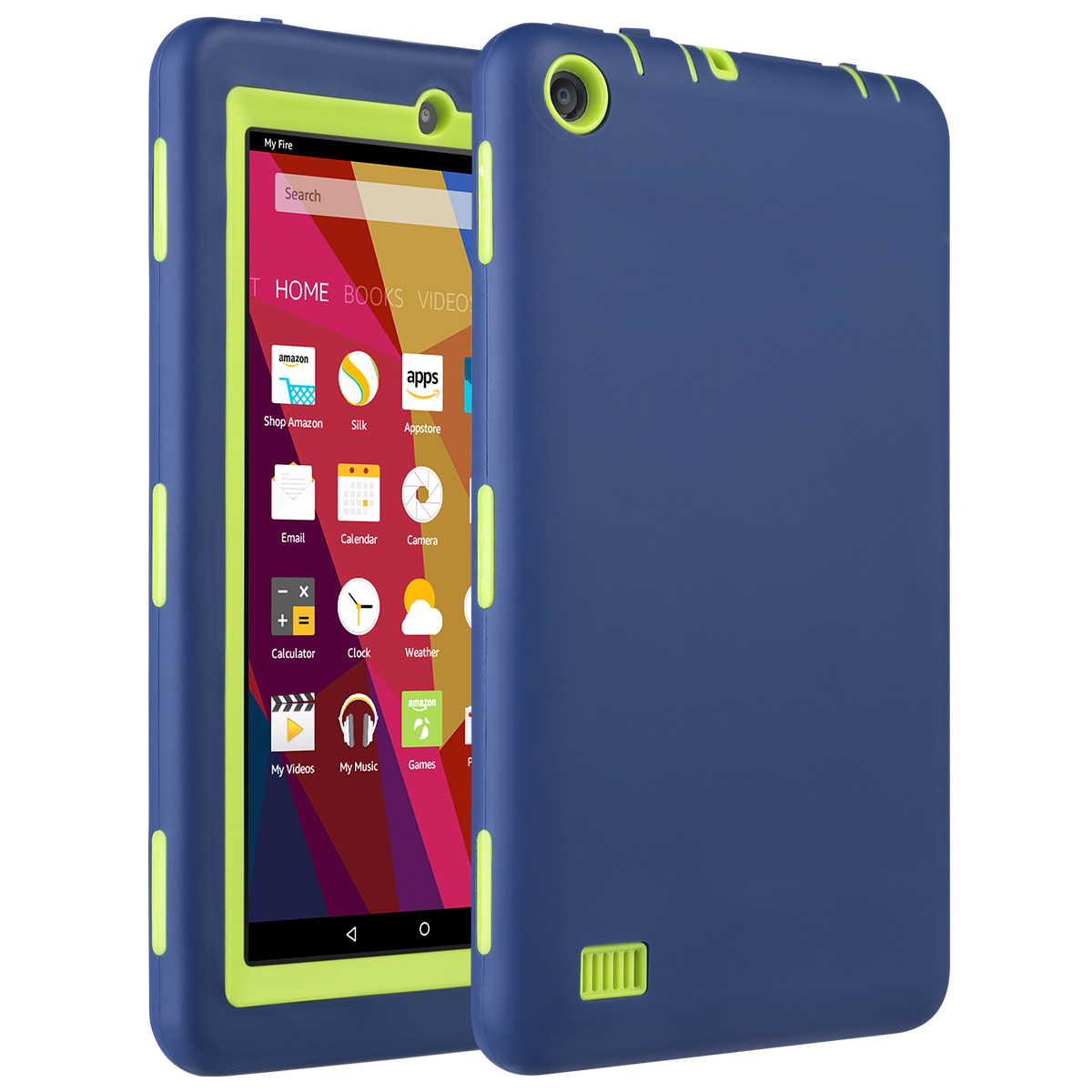 Hybrid Shockproof Hard PC Protective Cover Case for Amazon Fire 7 2015