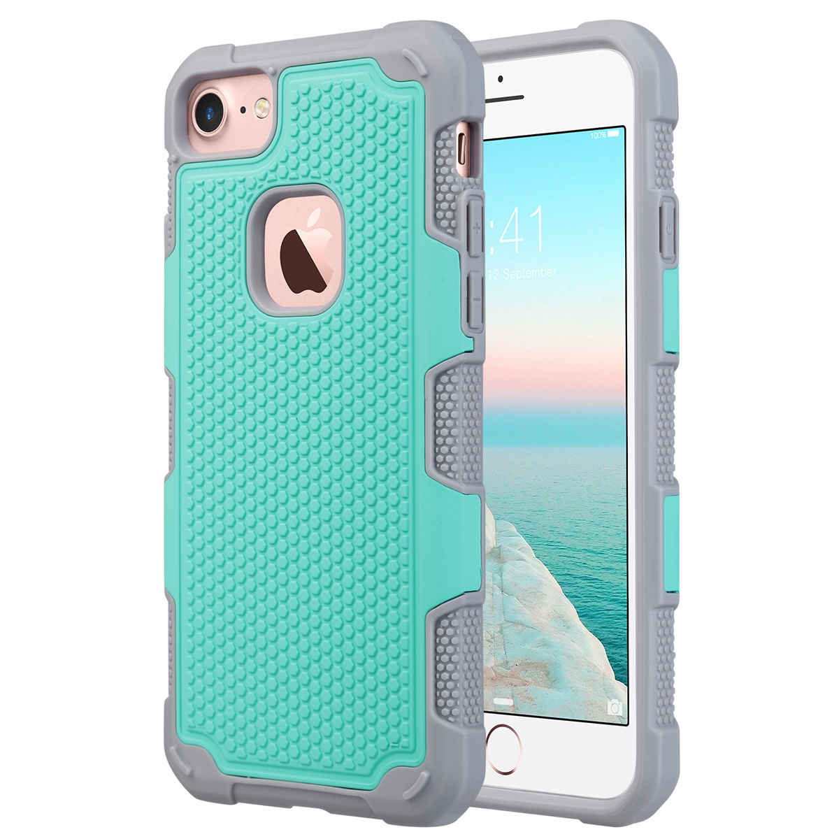 Heavy Duty Hybrid Shockproof FullBody Protective Case for iPhone 7/7