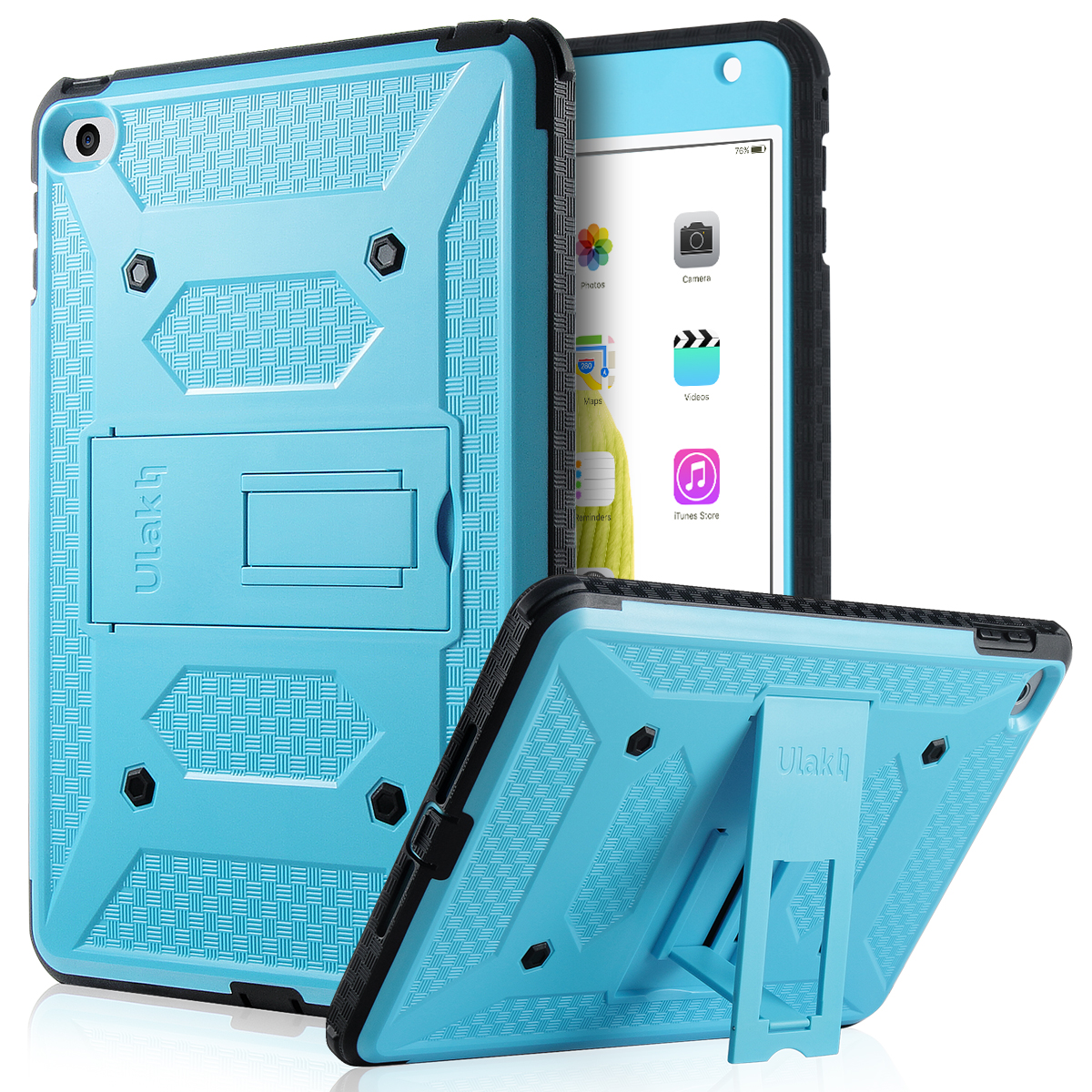 Shockproof Heavy Duty Rubber With Hard Stand Case Cover For Apple iPad