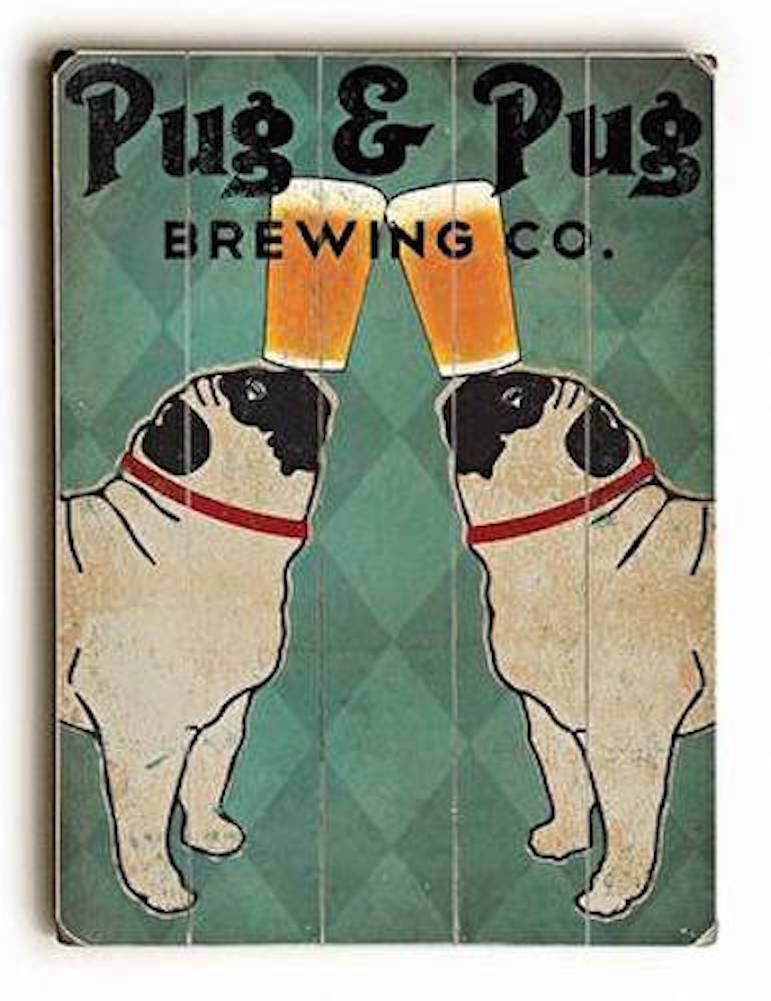 pug and pug brewing company artehouse vintage planked wood sign pug and pug brewing co 12 quot x 16 quot ebay pug and pug brewing company artehouse vintage planked wood sign pug and pug brewing co 12 quot x 16 quot ebay