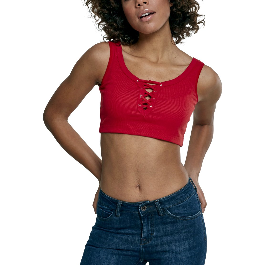 Dames kleding, accessoires Rib Short Bustier Tank Top Urban Classics