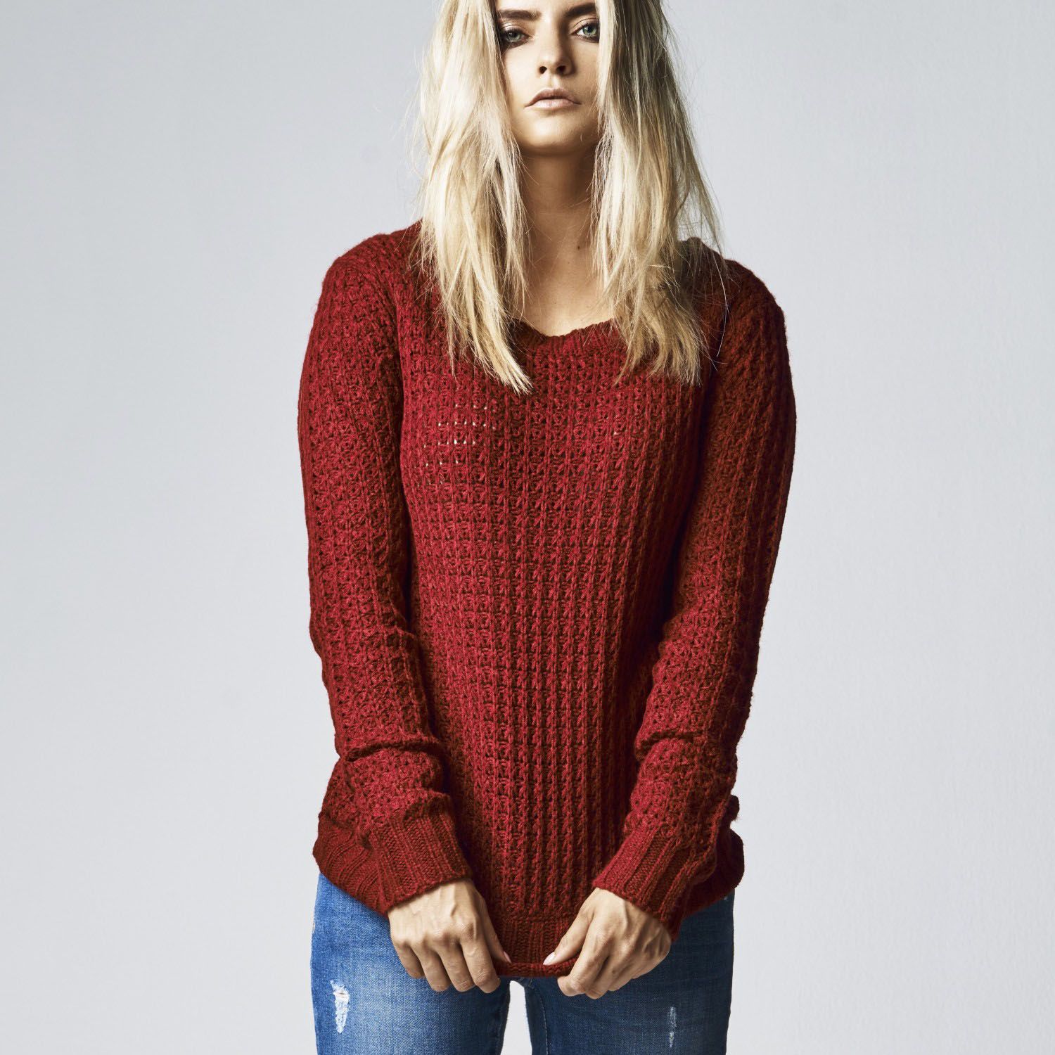 URBAN Classics Ladies-Long Wideneck Lavorazione a Maglia Pullover