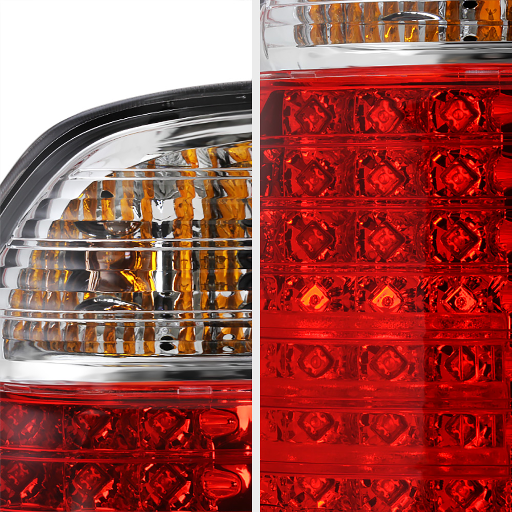 BMW E53 X5 0006 LED Tail Lights Lamp Red Clear Rear Brake