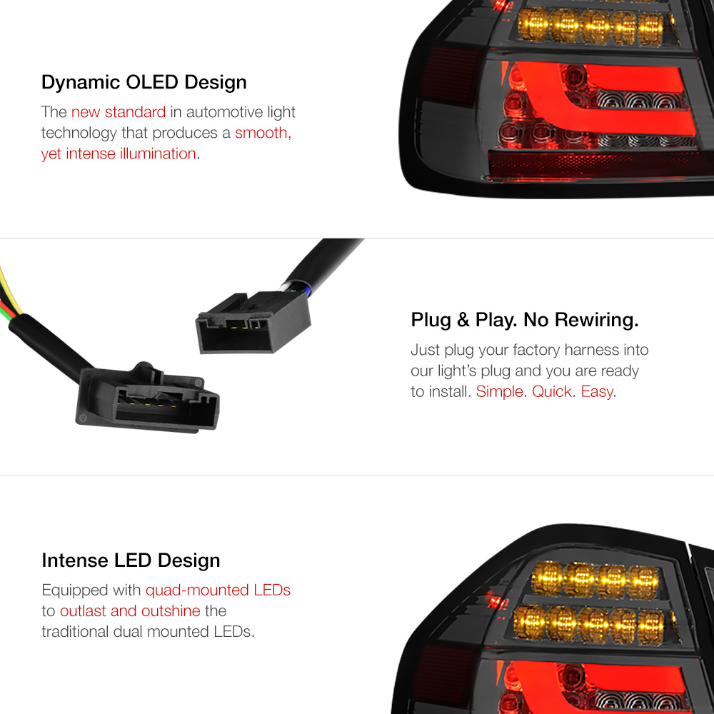 BMW E90 3Series 0608 LED STRIP Tail Light SMOKE CHROME Signal Rear Brake Pair eBay