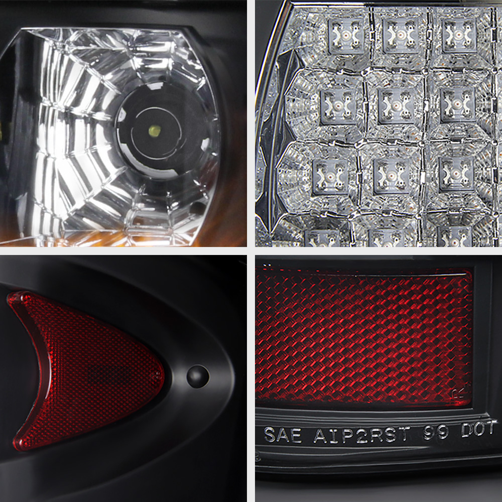 9904 JEEP GRAND CHEROKEE LAREDO/LIMITED SPORT PAIR BLACK LED TAIL