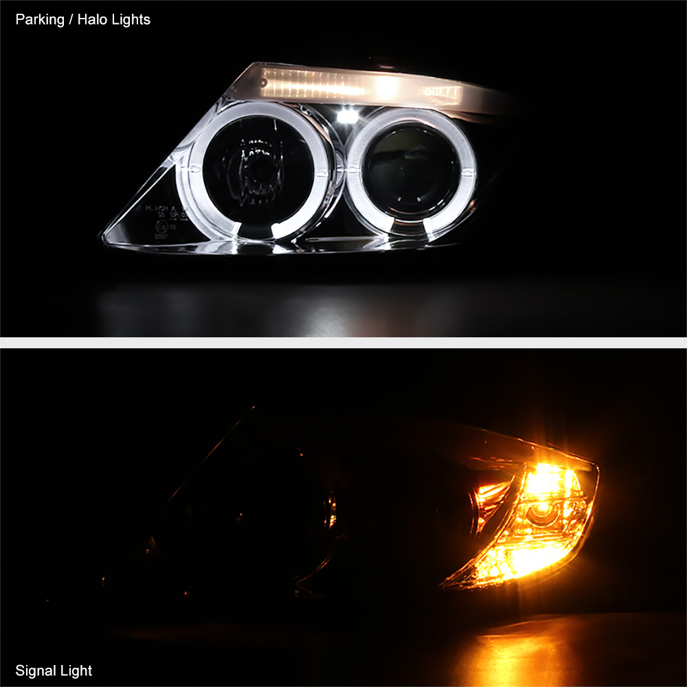20032008 BMW Z4 [SMOKE LEN] Dual Halo Angel Eye Projector Headlight