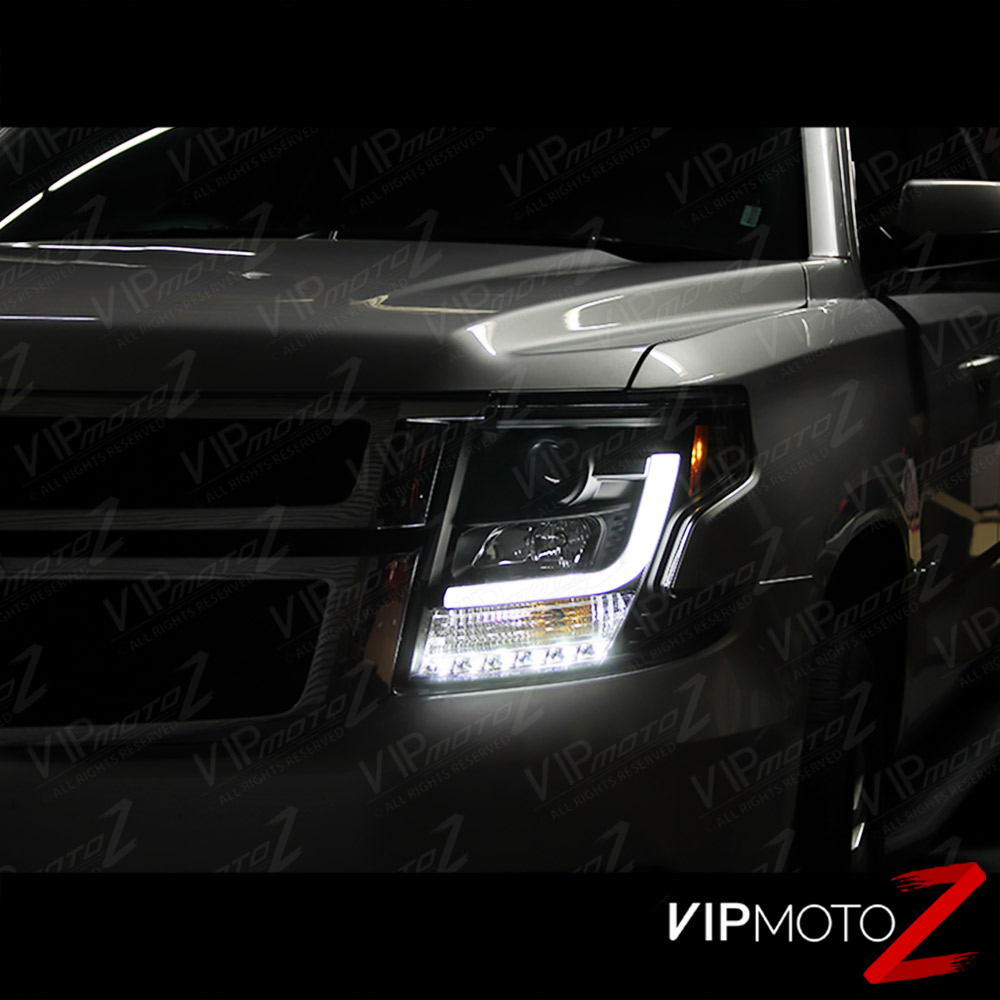 20152017 Chevy Tahoe Suburban "OLED NEON TUBE" Black LED Projector