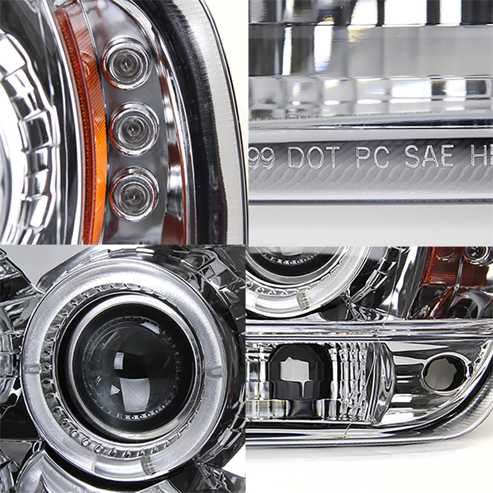 19992004 Jeep Grand Cherokee WJ WG Laredo Limited Halo LED Projector