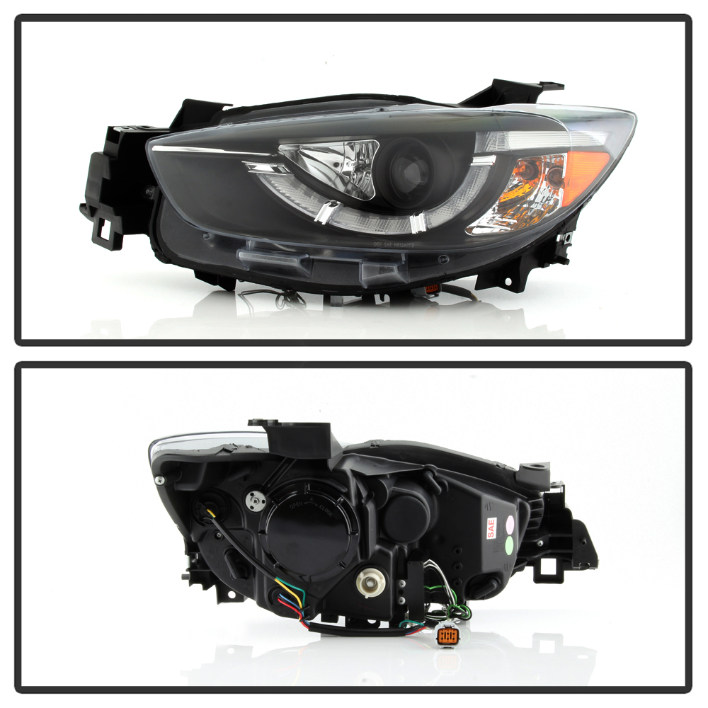 "NEWEST DESIGN LED DRL" 20132015 Mazda CX5 CX5 Black Proejctor Head