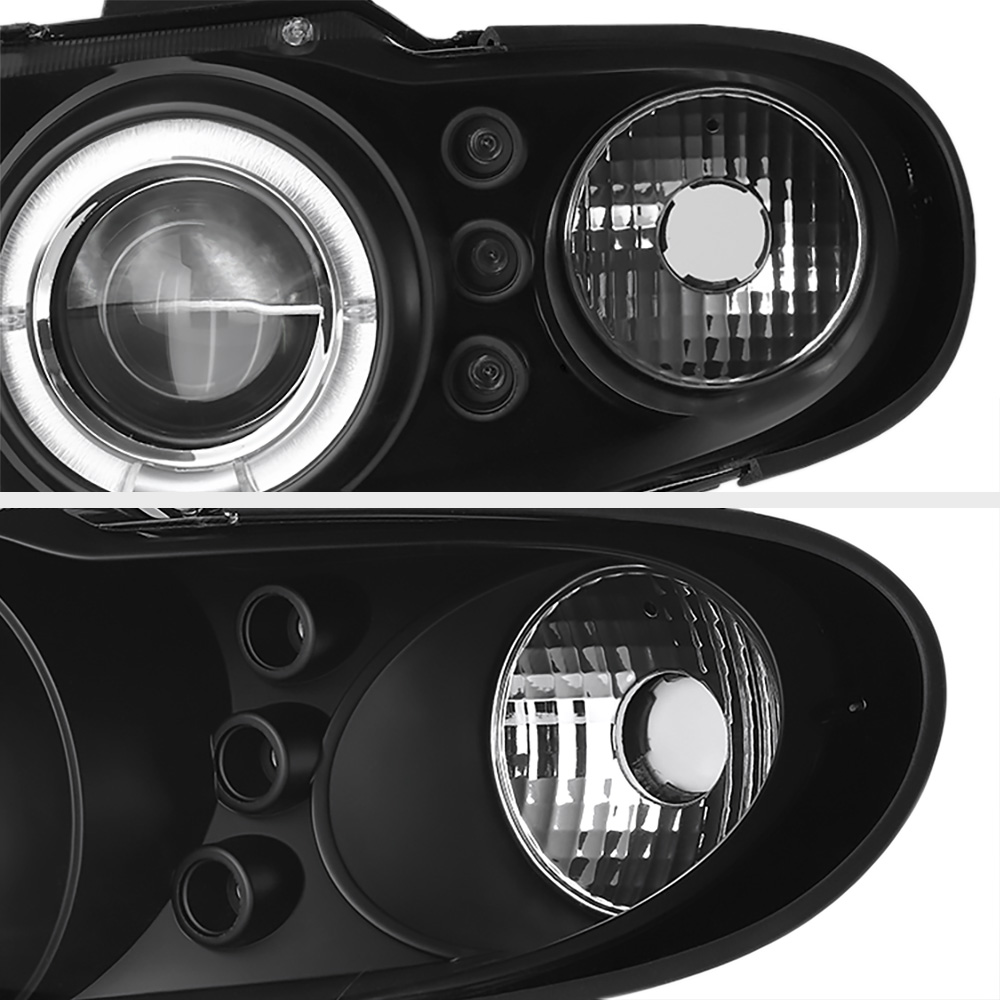 2004 2005 2006 Pontiac GTO Black LED Halo Angel Eye Projector