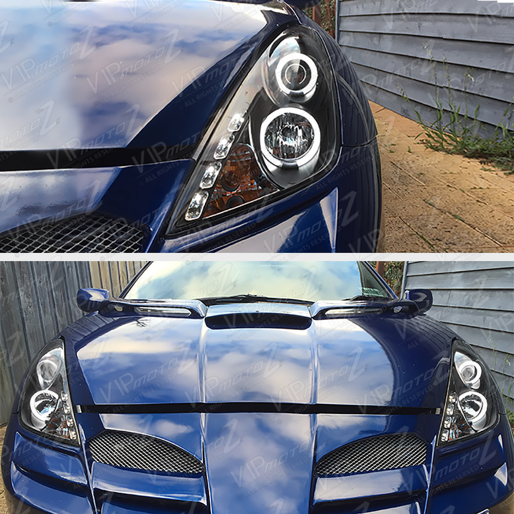New Twin CCFL Angel Eye Halo Projector Pair Headlight 20002005 Toyota