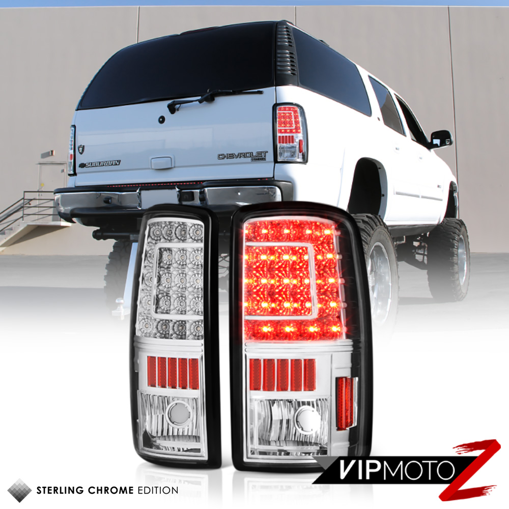 20002006 GMC Yukon XL Tahoe Suburban Chrome LED Rear Brake Tail Lights