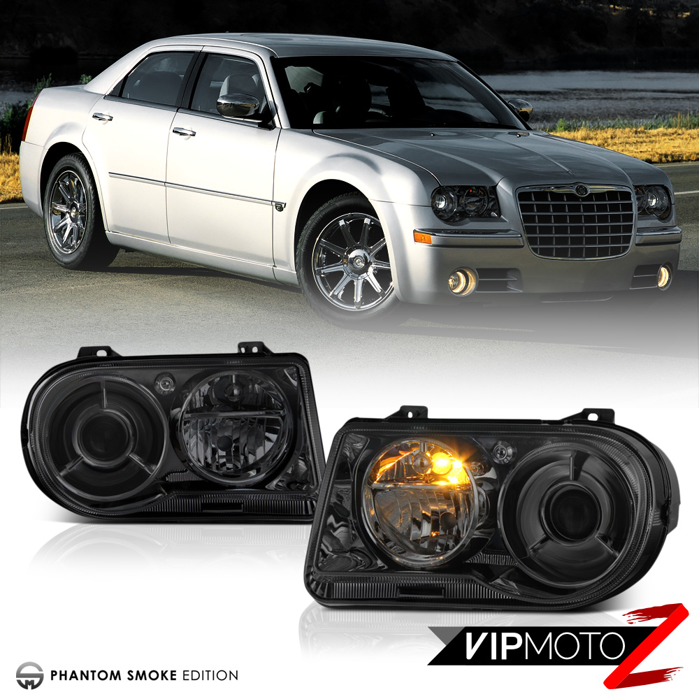 20052010 Chrysler 300C "SMOKE PROJECTOR" Pair LEFT RIGHT Headlights