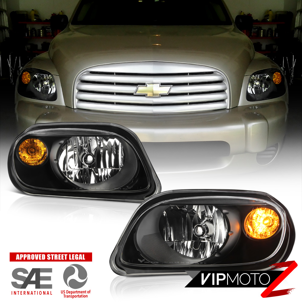 20062011 Chevy HHR LS LT 2LT SS Black LEFT+RIGHT Headlights Assembly w/ Bulbs eBay