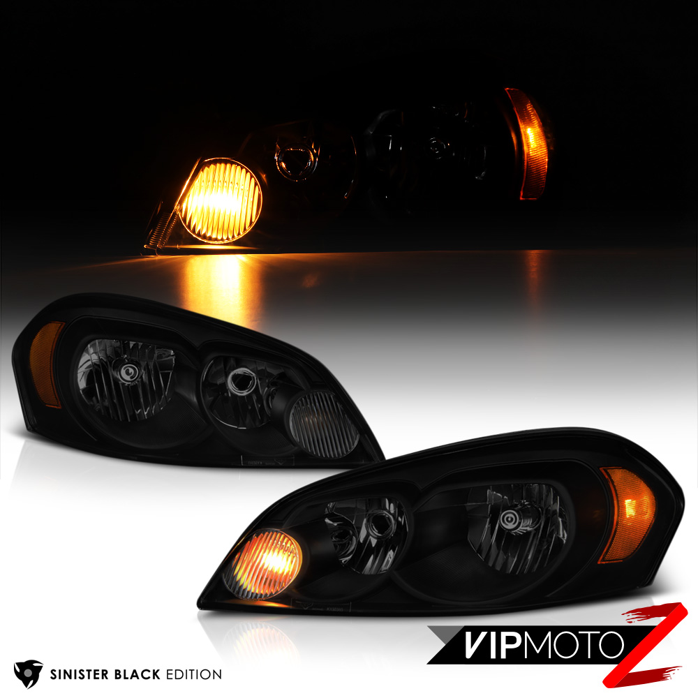 20062013 Chevrolet Impala "SINISTER BLACK" Front Headlights Lamps LEFT