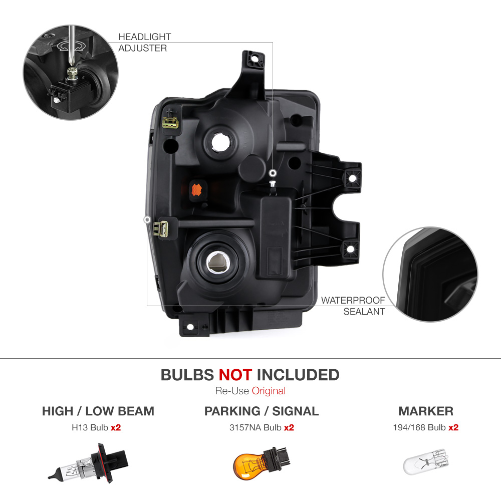 2008-2009-2010 Ford F250 F350 F450 Super Duty Black Smoke ... for a 2008 f350 headlight wiring 