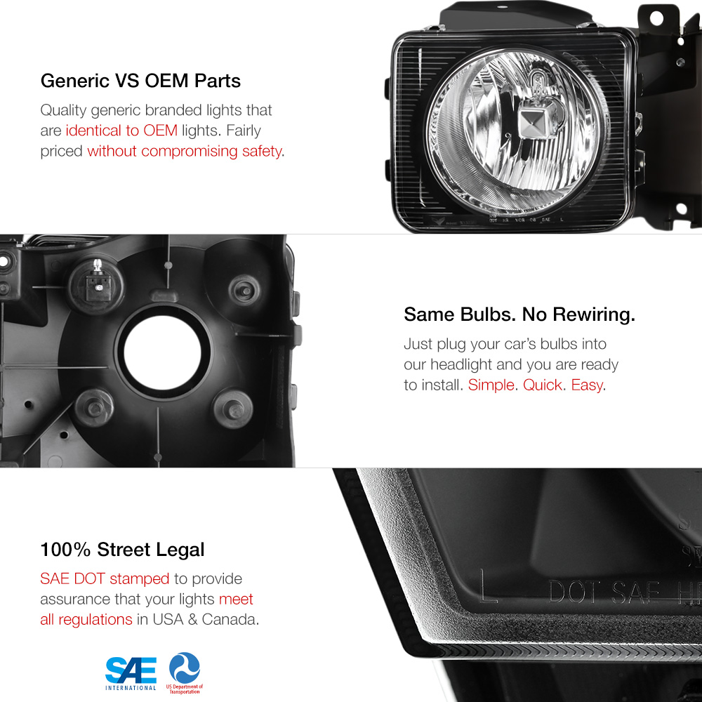 20062010 Hummer H3 Pair Left Right Headlights Headlamps Corner Signal