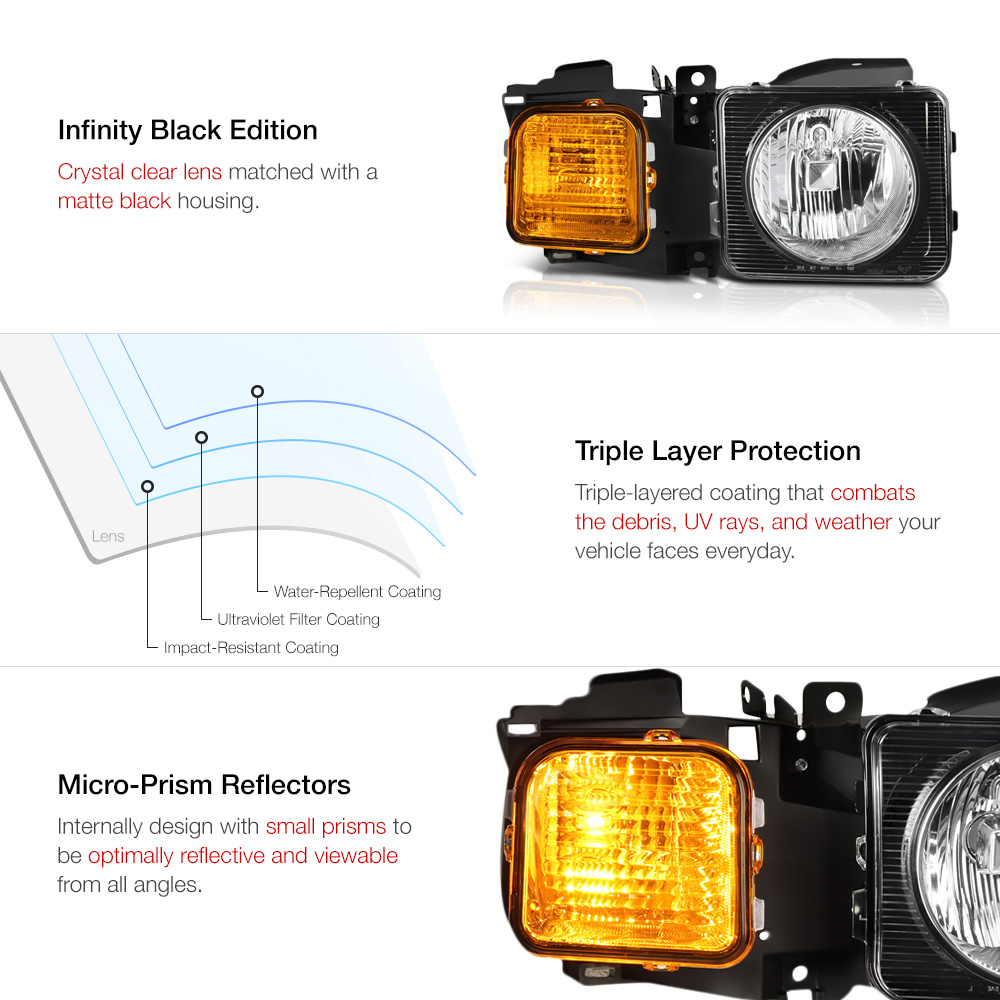 [Passenger Side] 20062010 Hummer H3 Right Headlights Corner Headlamps