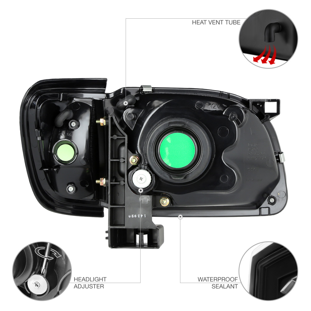 JDM Black 1PC LED Headlight L+R 20012004 Toyota 2wd/4wd TRD S