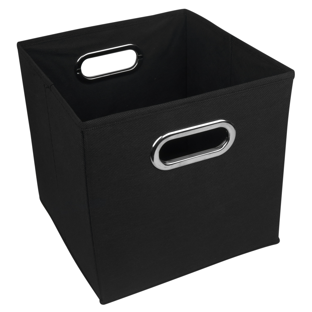 Evelots Navy Or Black Foldable Fabric Cube Storage Bins, Set Of 2 eBay