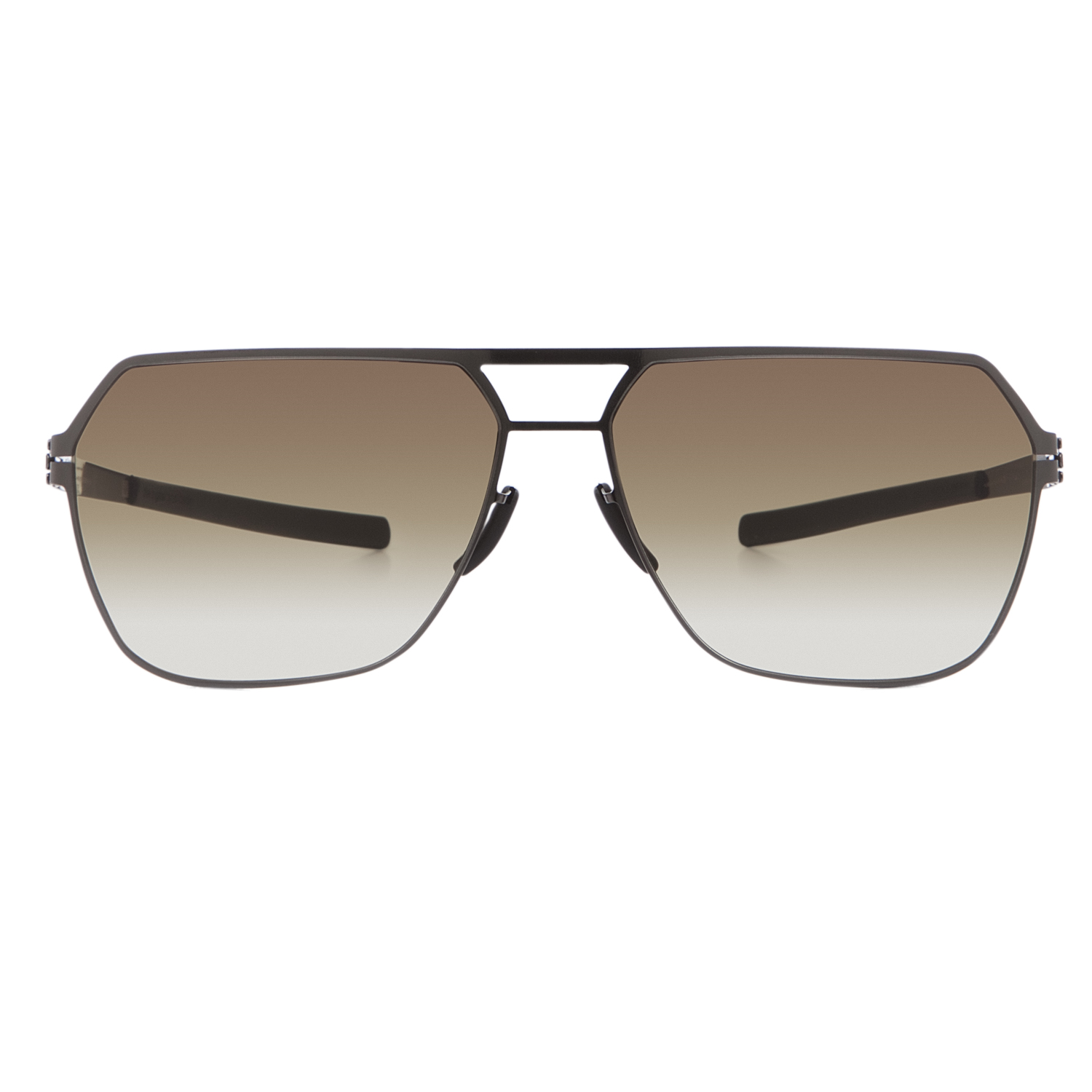 ic! Berlin Boris N Sunglasses Gun Metal Grey Frame / Brown Sand ...