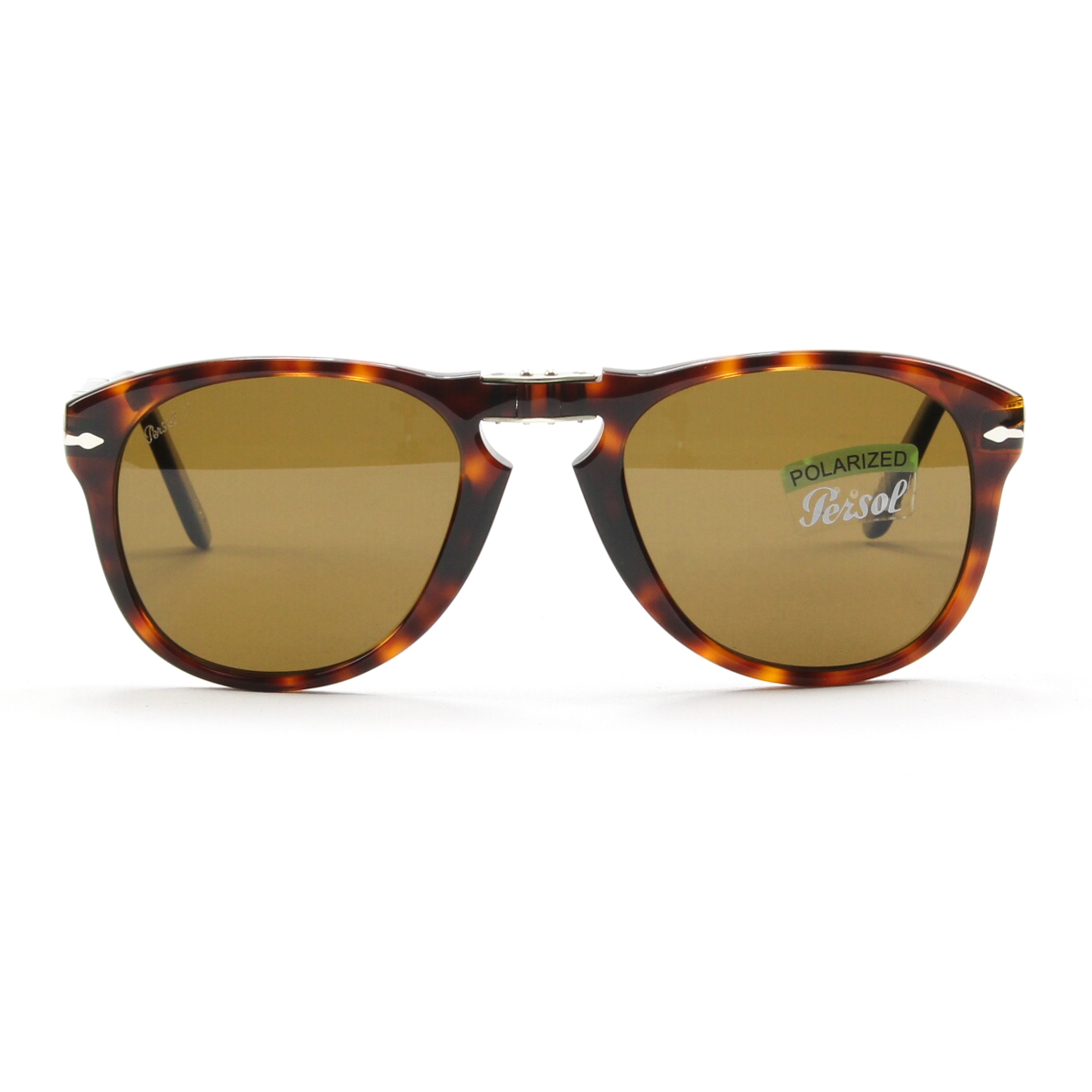 Persol 714 Folding Sunglasses 24/57 Havana, Brown Polarized Crystal