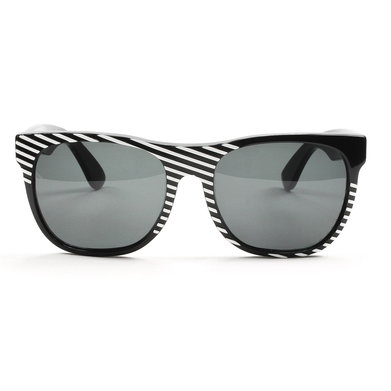 RETROSUPERFUTURE Super Classic Sunglasses SU030 Black White Striped
