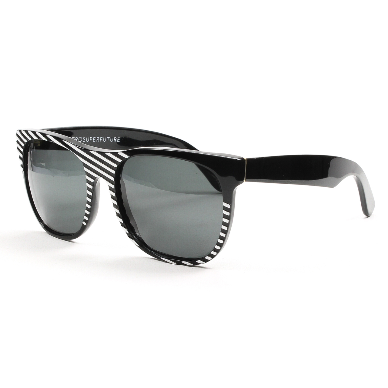 RETROSUPERFUTURE Super Classic Sunglasses SU030 Black White Striped