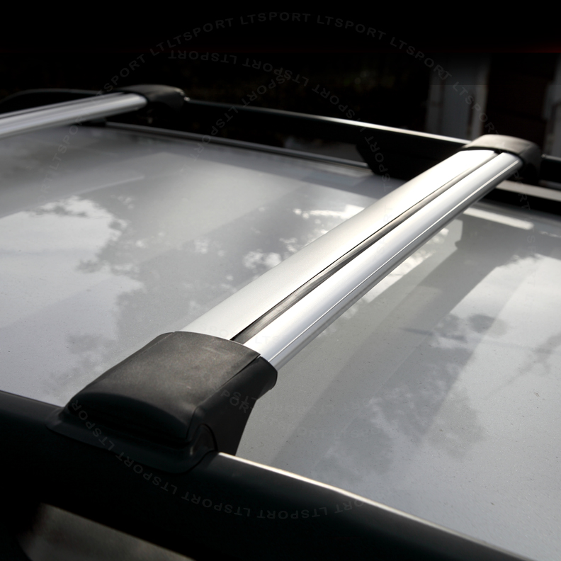 Universal Fit Roof Rack Top Rail Adjustable Clamp + Aluminum Cross Bars