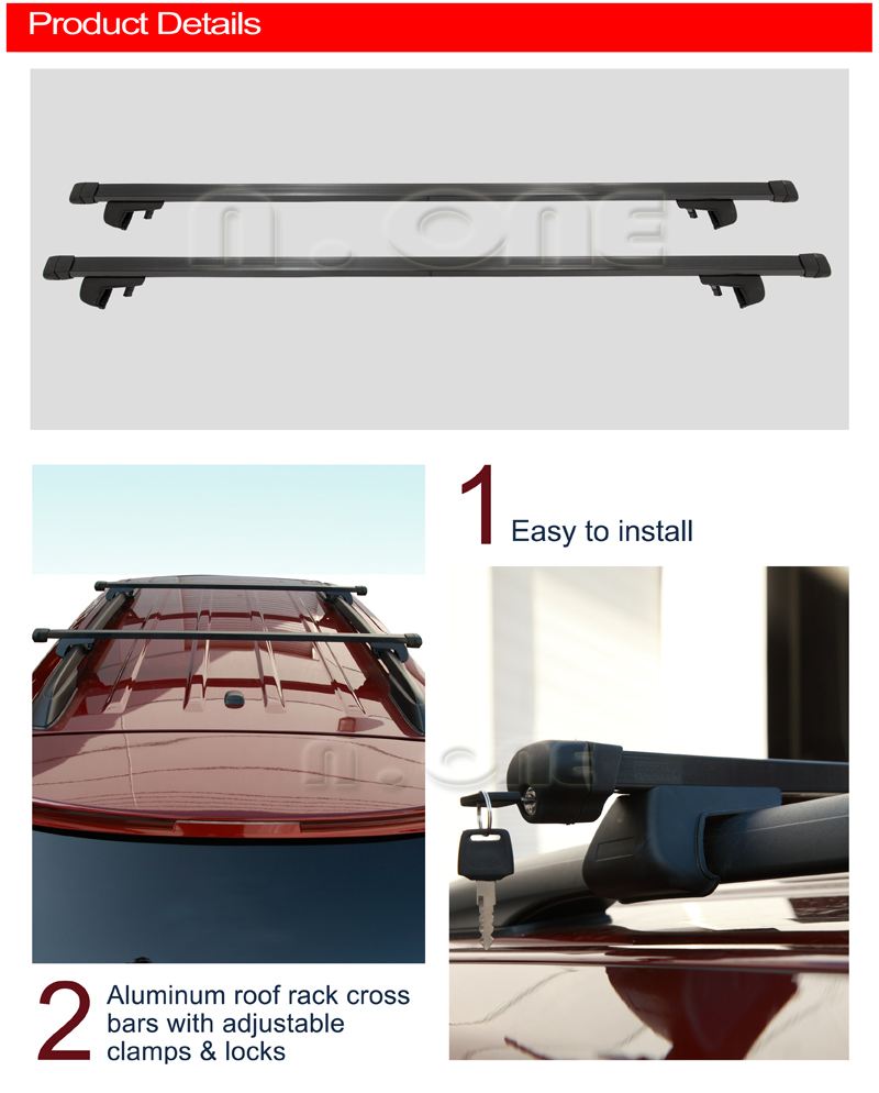 CROSSBAR ROOF TOP RAIL RACK 54" CROSS BAR TRAVEL KIT Chevy Tahoe/Ford Sport Trac eBay