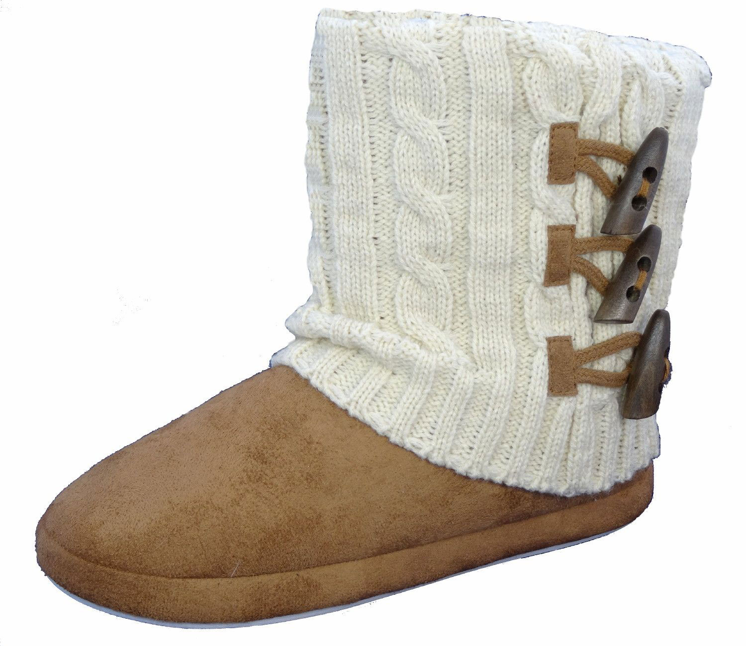 ladies suede slipper boots