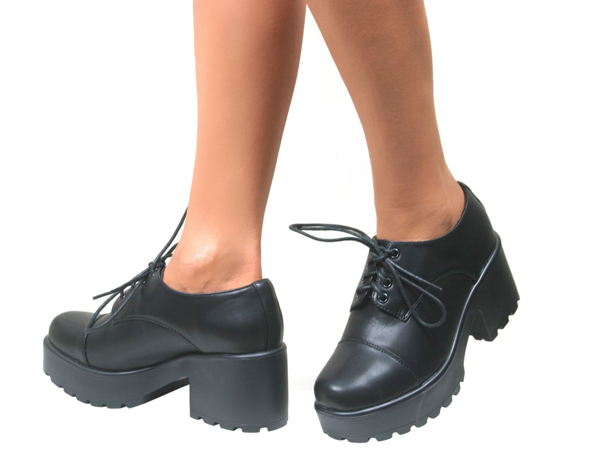 WOMENS LADIES VINTAGE LACE UP CHUNKY BROGUES SCHOOL PUMPS PUNK GOTH SHOES LOAFER eBay