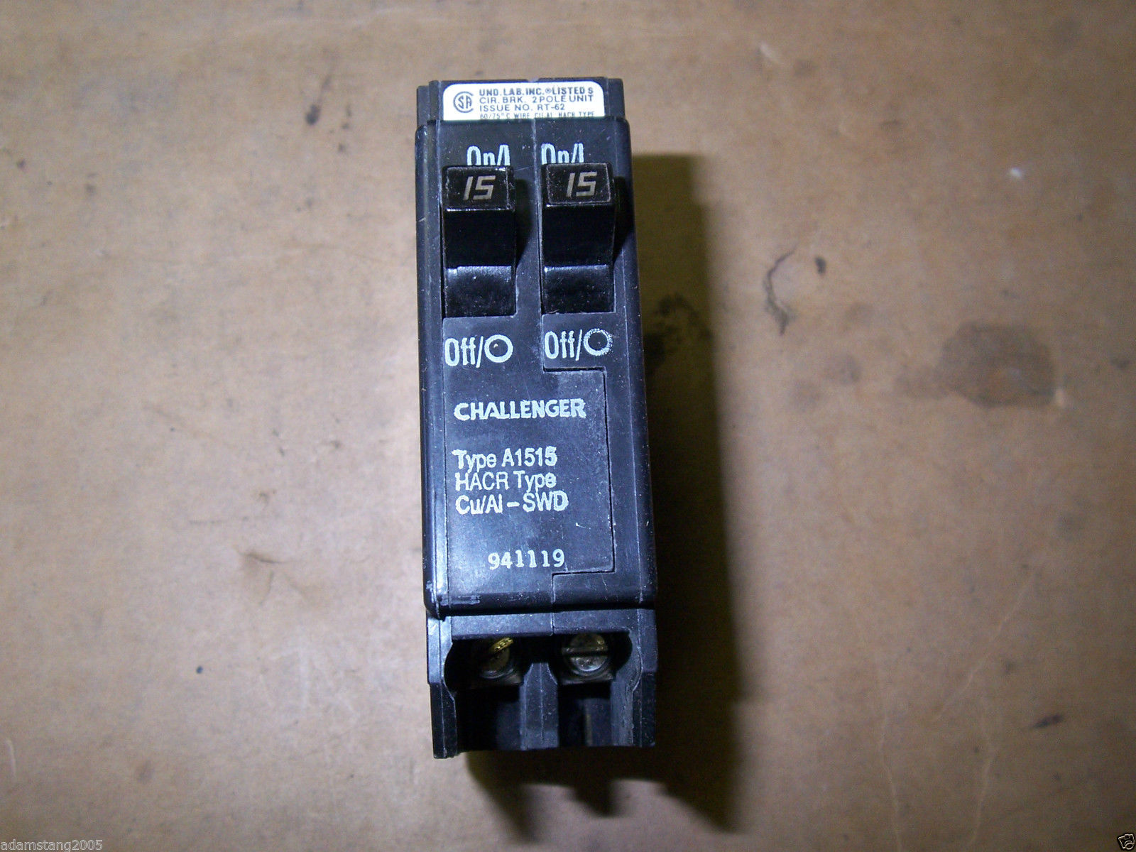 CHALLENGER A1515 TWIN CIRCUIT BREAKER 15 AMP 2 POLE eBay