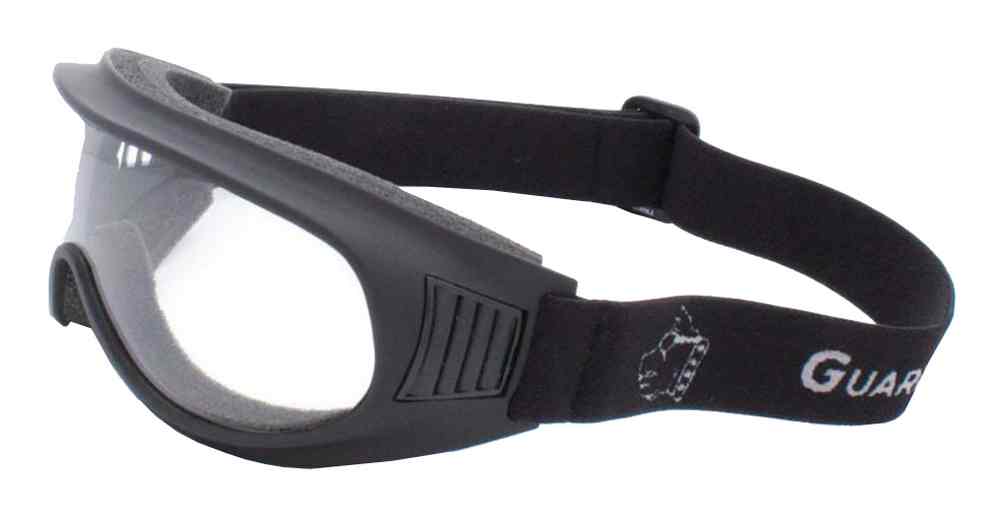 GuardDogs Commander I Motorcycle Dry Eye Goggles, Clear Lens, Black