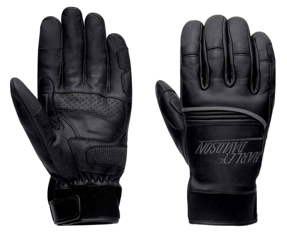 HarleyDavidson Men's Paxton Reflective Leather Gloves, Black 9736817VM eBay
