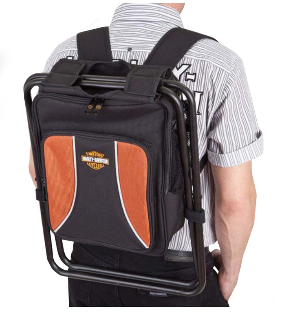 HarleyDavidson Backpack Cooler Seat Orange & Black 99304BLK eBay