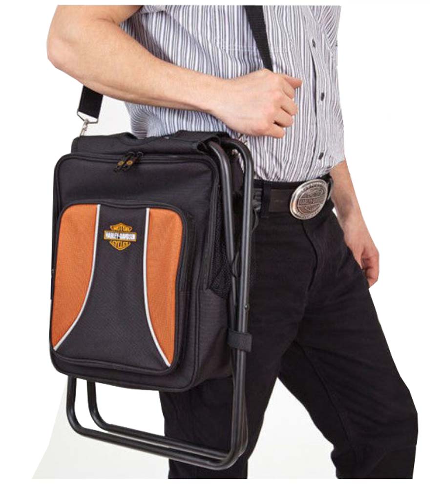 HarleyDavidson Backpack Cooler Seat Orange & Black 99304BLK eBay