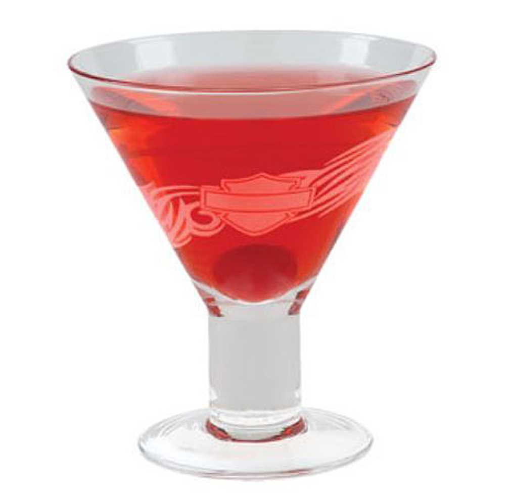 HarleyDavidson Bar & Shield Martini Glass Set, Stainless Steel HDL