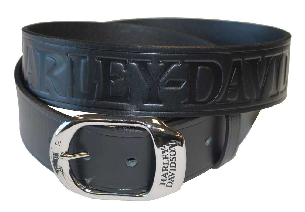 HarleyDavidson Men's Slide Over Belt Black Leather HDMBT10588 eBay