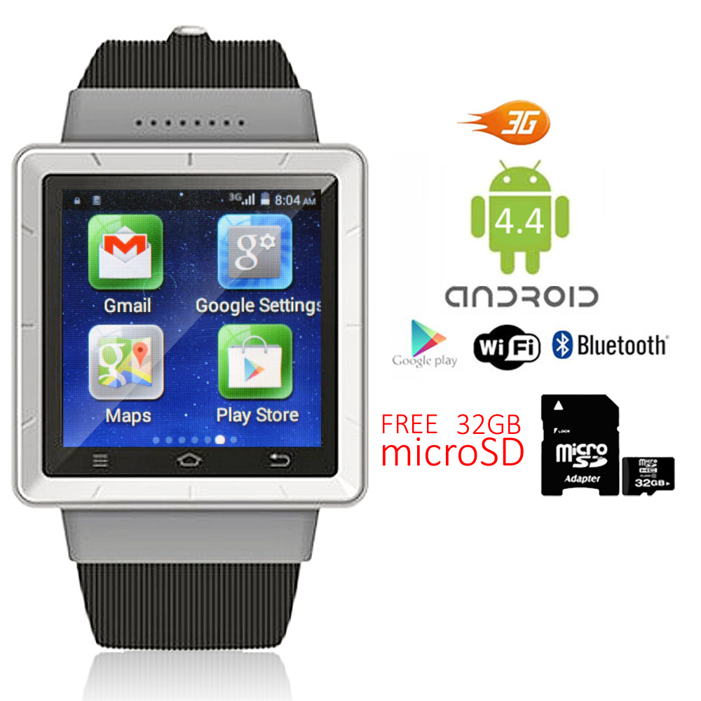 Camera Watch Cell Phone Android unlocked android 4 smart watch cell phone 3g wifi bluetooth os 1 54 inch capacitive ogs touchscreen 240240 pixels gps location g sensor support sms