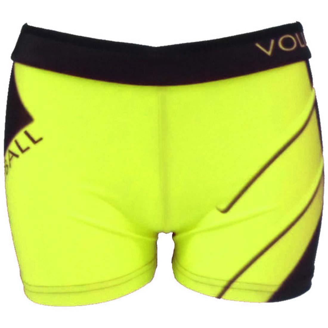Printed Spandex Sport Shorts Neon Yellow Volleyball eBay