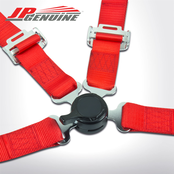 1PC 2" 4 POINT SAFETY STRAP HARNESS CAMLOCK RACING SEAT BELT RED