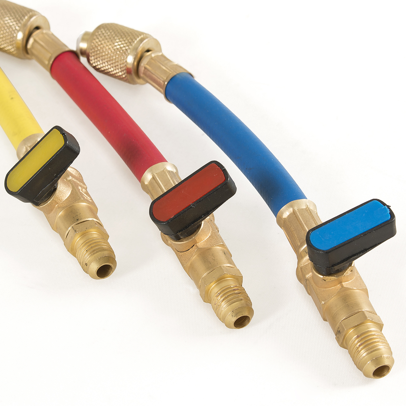 (3) PC Set 7" Long HVAC 1/4" SAE Ball Valves Air Condition Short Charging Hoses eBay