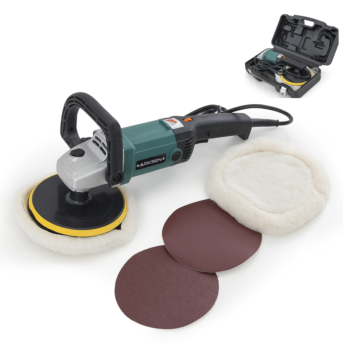 7" Electric Variable Speed Car Polisher Buffer Waxer Sander Detail Boat